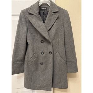 Gray‎ wool coat from express